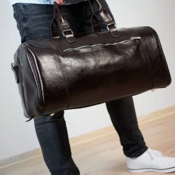 Torba Podróżna na Ramię Brødrene R30 Ciemny Brąz. Torby podróżne damskie bez wzorów. Za 649.00 zł.