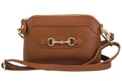 Listonoszka skórzana BARBERINI'S 967-12 j. brązowy. Brązowe shopper bag damskie Barberinis, z aplikacjami, ze skóry, małe, bez dodatków. Za 189.99 zł.