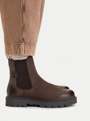 Lasocki Sztyblety CEO-WI23-GORDA-06 Brązowy. Brązowe botki damskie Lasocki, bez obcasa, na płaskiej podeszwie, bez zapięcia. Za 249.99 zł.