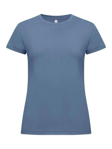 Clique New Classic-T Women — Klasyczny T-shirt z bawełny, nowoczesny krój. Niebieskie t-shirty damskie CLIQUE, xs, bez wzorów, z bawełny, bez kołnierzyka. Za 104.80 zł.