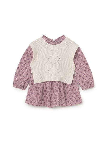 Mayoral Komplet sweter i sukienka 2913 Różowy Regular Fit. Czerwone sukienki niemowlęce Mayoral, bez wzorów, z syntetyku, bez kołnierzyka. Za 169.99 zł.