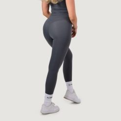 Legginsy damskie fitness z wysokim stanem NEO Iron. Szare legginsy damskie GYMBEAM, s, bez wzorów, z elastanu. Za 112.90 zł.