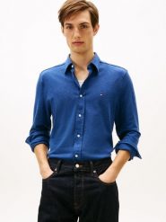 Tommy Hilfiger koszula casual Mężczyźni Regular Fit Bawełna niebieski, M. Niebieskie koszule męskie Tommy Hilfiger, m, bez wzorów, z bawełny, bez kołnierzyka, bez ramiączek. Za 229.95 zł.