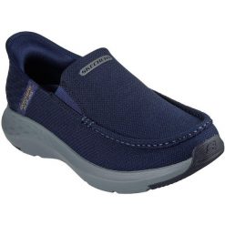 Buty sportowe męskie Skechers Parson Ralven. Niebieskie buty sportowe na co dzień męskie Skechers, bez zapięcia. Za 590.00 zł.