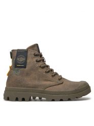Palladium Trapery Pampa Surplus 74389-213-M Brązowy. Brązowe buty zimowe męskie Palladium, z materiału, bez zapięcia. Za 289.99 zł.
