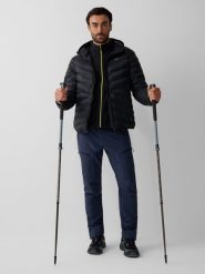 4F Kurtka trekkingowa z wypełnieniem Primaloft Thermoplume męska - czarna S. Czarne kurtki męskie 4f, m, bez wzorów, bez kaptura. Za 399.99 zł.