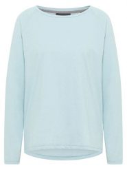 ELBSAND Koszulka "Tira" w kolorze błękitnym rozmiar: S. Niebieskie bluzki damskie ELBSAND, s, bez wzorów, z bawełny, bez kołnierzyka, bez ramiączek. Za 82.99 zł.