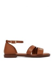 U.S. Polo Assn. Sandały EO-CASSIE003W/6Y1 Brązowy. Brązowe sandały damskie U.S. Polo Assn., bez wzorów, ze skóry, bez obcasa, na płaskiej podeszwie. Za 219.99 zł.