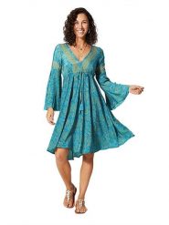 Ipanima Sukienka w kolorze niebieskim rozmiar: 34/36. Niebieskie sukienki damskie Ipanima, bez wzorów, bez kołnierzyka, bez ramiączek, midi. Za 74.46 zł.