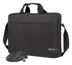 Torba Natec Wallaroo 2 15.6'' z myszką bezprzewodową czarny. Czarne torby na laptopa damskie Natec, bez wzorów. Za 66.90 zł.