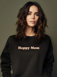 WOOOP Bluza "Happy Mom" w kolorze czarnym rozmiar: M. Czarne bluzy bez kaptura damskie Wooop, m, z bawełny. Za 83.62 zł.