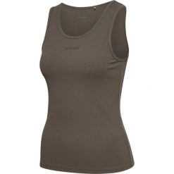 Biustonosz dla kobiet Hummel Prima. Brązowe biustonosze sportowe damskie HUMMEL, bez wzorów, z materiału. Za 216.00 zł.