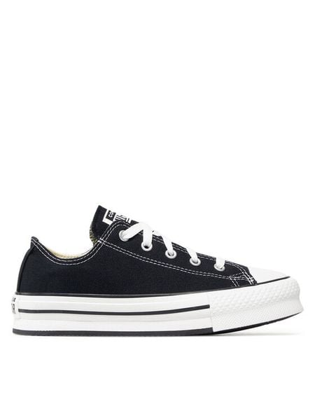 Converse Trampki Chuck Taylor All Star Eva Lift Ox 272857C Czarny. Czarne trampki i tenisówki damskie Converse, bez wzorów, z materiału. Za 219.99 zł.