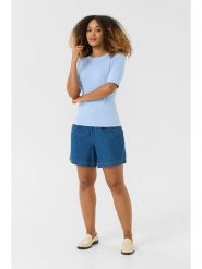 CULTURE Koszulka w kolorze błękitnym rozmiar: XL. Niebieskie bluzki damskie Culture, xl, bez wzorów, bez kołnierzyka. Za 69.58 zł.