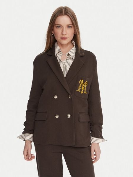 Maryley Marynarka 25IB288/M02/07CO Brązowy Regular Fit. Brązowe marynarki i żakiety damskie Maryley, m, bez wzorów, z syntetyku. Za 359.99 zł.