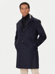 BOSS Płaszcz wełniany H-Jared 50551085 Granatowy Regular Fit. Niebieskie płaszcze męskie Boss, na zimę, m, bez wzorów, z wełny. Za 3,089.00 zł.