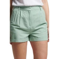 Spodenki sportowe damskie Superdry Studios Linen. Zielone spodenki sportowe damskie Superdry., l, z bawełny, trekkingowe. Za 165.00 zł.