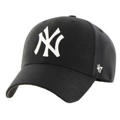 Czapka Z Daszkiem MVP New York Yankees. Czarne czapki z daszkiem damskie 47 Brand, bez wzorów, z bawełny. Za 142.99 zł.