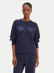 DKNY Sport Bluza DP6T1561 Granatowy Oversize. Niebieskie bluzy bez kaptura damskie DKNY Sport, xs, bez wzorów, z bawełny, bez ramiączek, bez kaptura. Za 309.99 zł.