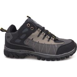 Szare męskie obuwie trekkingowe M317. Czarne buty trekkingowe męskie ButyModne, z materiału, bez zapięcia, trekkingowe. Za 84.99 zł.