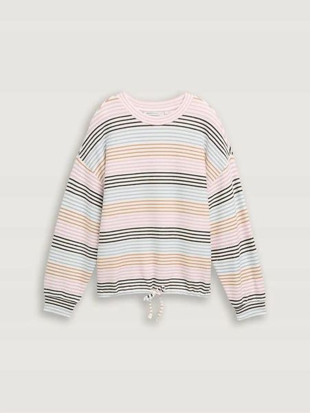 T-SHIRT BLUZKA DAMSKA MULTI COLOR TOM TAILOR. Bluzki sportowe damskie Tom Tailor, uniwersalny, bez wzorów, z bawełny, bez ramiączek. Za 116.99 zł.