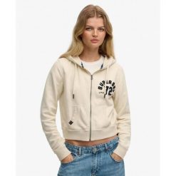 Kobieca klasyczna bluza z kapturem Superdry Athletic. Niebieskie bluzy z kapturem damskie Superdry. Za 326.00 zł.