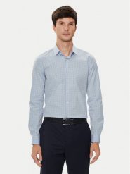 Calvin Klein Koszula K10K113163 Niebieski Slim Fit. Niebieskie koszule męskie CALVIN KLEIN, m, bez wzorów, z bawełny, bez kołnierzyka, bez ramiączek. Za 209.99 zł.