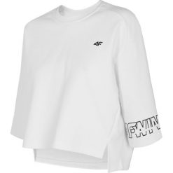 Bluza damska BLD272 - biały. Białe bluzy bez kaptura damskie 4f, z dresówki. W wyprzedaży za 59.99 zł.
