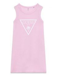 Guess Sukienka codzienna J6GK25 JA914 Różowy Regular Fit. Czerwone sukienki dziewczęce Guess, z aplikacjami, z bawełny, bez ramiączek. Za 139.99 zł.