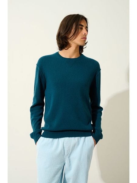 AUTHENTIC CASHMERE Kaszmirowy sweter "Nolan" w kolorze morskim rozmiar: XL. Niebieskie swetry męskie AUTHENTIC CASHMERE, xl, bez wzorów, z kaszmiru, bez kołnierzyka. Za 434.99 zł.