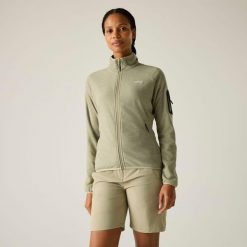 Damska bluza polarowa Rivendell z zamkiem błyskawicznym. Białe bluzy bez kaptura damskie Regatta, z polaru. W wyprzedaży za 229.99 zł.