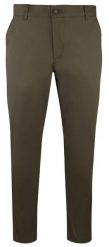 Brązowe, Bawełniane Spodnie Typu Chinos - Rigon - Slim. Brązowe spodnie materiałowe męskie Rigon, bez wzorów, z bawełny. Za 219.00 zł.