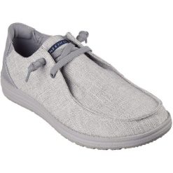 Buty sportowe męskie Skechers Melson nela. Szare buty sportowe na co dzień męskie Skechers, z materiału, bez zapięcia, trekkingowe. Za 339.99 zł.