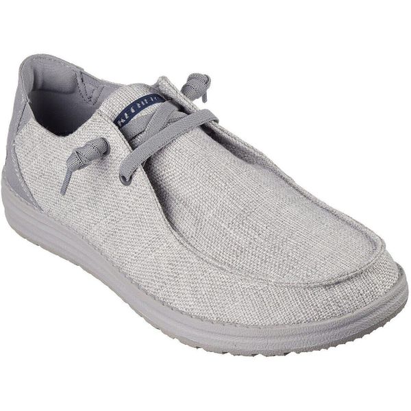 Buty sportowe męskie Skechers Melson nela. Szare buty sportowe na co dzień męskie Skechers, z materiału, bez zapięcia, trekkingowe. Za 342.00 zł.
