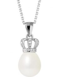 Pearline Srebrny naszyjnik z zawieszką - dł. 42 cm rozmiar: onesize. Białe naszyjniki damskie Pearline, srebrne. Za 239.99 zł.