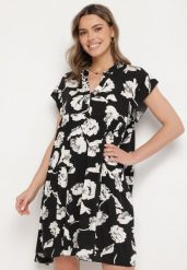 Czarna Bawełniana Sukienka o Kroju Oversize w Kwiaty Liralea. Czarne sukienki damskie Born2be, na co dzień, l, bez wzorów, z bawełny, klasyczne, bez kołnierzyka, bez ramiączek, midi, oversize. W wyprzedaży za 43.99 zł.
