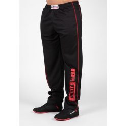 Wallace Mesh Spodnie - Czarny/Czerwony. Czarne spodnie sportowe męskie GORILLA WEAR, z meshu. Za 212.00 zł.
