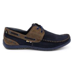 KOMODO Buty męskie mokasyny 902 granatowe niebieskie. Niebieskie mokasyny męskie z gumy. Za 362.62 zł.