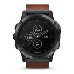 ZEGAREK GARMIN Fenix 5X 010-01989-03. Brązowe, analogowe zegarki damskie GARMIN, sztuczne. Za 3,870.00 zł.