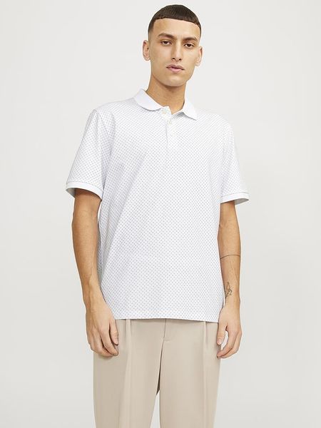 Jack & Jones Koszulka polo w kolorze białym rozmiar: L. Białe koszulki polo męskie Jack & Jones, l, bez wzorów, bez ramiączek. Za 69.75 zł.