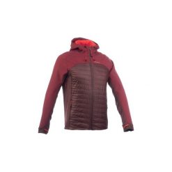 Kurtka softshell trekkingowa TREK 900 hybrid męski. Czerwone kurtki męskie QUECHUA, l, bez wzorów, z elastanu, bez kaptura. W wyprzedaży za 189.99 zł.