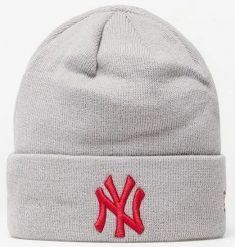 Czapka zimowa New Era League Yankees beanie szaro-czerwona One Size. Czerwone czapki męskie New Era, na zimę, bez wzorów, klasyczne. Za 202.99 zł.