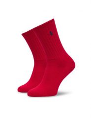 Polo Ralph Lauren Skarpety długie 455P10242010 Czerwony. Czerwone skarpetki damskie Polo Ralph Lauren, bez wzorów, z bawełny. Za 89.99 zł.