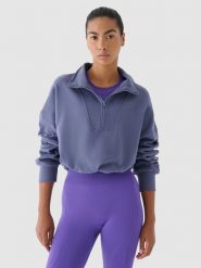 4F Bluza dresowa bez kaptura damska 4F x Anna Lewandowska - granatowa S. Niebieskie bluzy bez kaptura damskie 4f, s, z bawełny. W wyprzedaży za 139.99 zł.