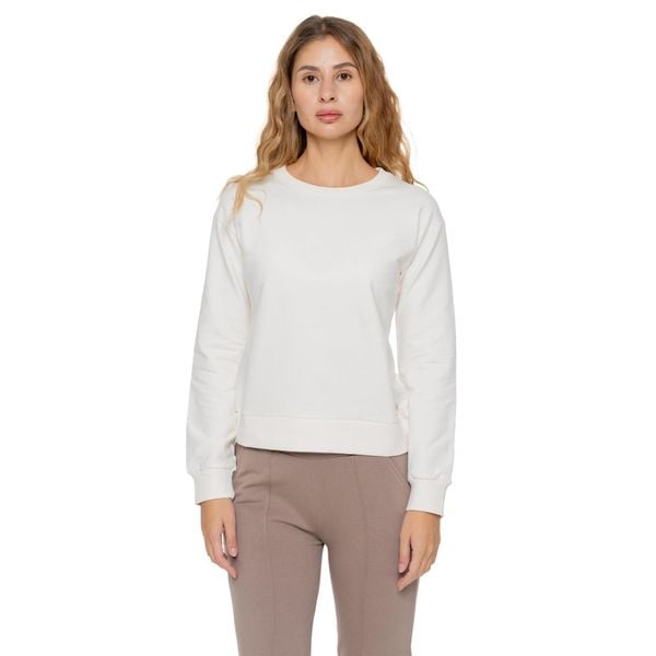 Bluza zimowa Leone 1947 Never Without Damen z Rundhalsausschnitt. Białe bluzy bez kaptura damskie LEONE 1947 APPAREL, z bawełny. W wyprzedaży za 147.35 zł.