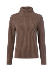 MOS MOSH Sweter - MMThyra Kobiety Wełna brązowy, S. Brązowe golfy damskie Mos Mosh, s, bez wzorów, z dzianiny, bez ramiączek. Za 479.95 zł.
