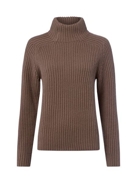 MOS MOSH Sweter - MMThyra Kobiety Wełna brązowy, S. Brązowe golfy damskie Mos Mosh, s, bez wzorów, z dzianiny, bez ramiączek. Za 479.95 zł.
