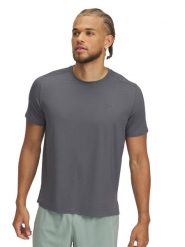 Under Armour Koszulka sportowa "Launche Elite" w kolorze szarym rozmiar: M. Szare t-shirty sportowe męskie Under Armour, m, z materiału, bez ramiączek, outdoorowe. Za 162.49 zł.