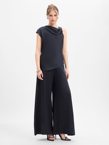 BOSS Kombinezon - Danjini Kobiety Acetat niebieski, 36. Niebieskie kombinezony damskie Boss, bez wzorów, z acetatu, eleganckie, bez kołnierzyka, bez ramiączek. Za 1,999.95 zł.