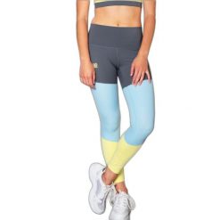 Legginsy trójkolorowe damskie Snap Climbing. Niebieskie legginsy damskie SNAP CLIMBING, s, bez wzorów. Za 315.50 zł.